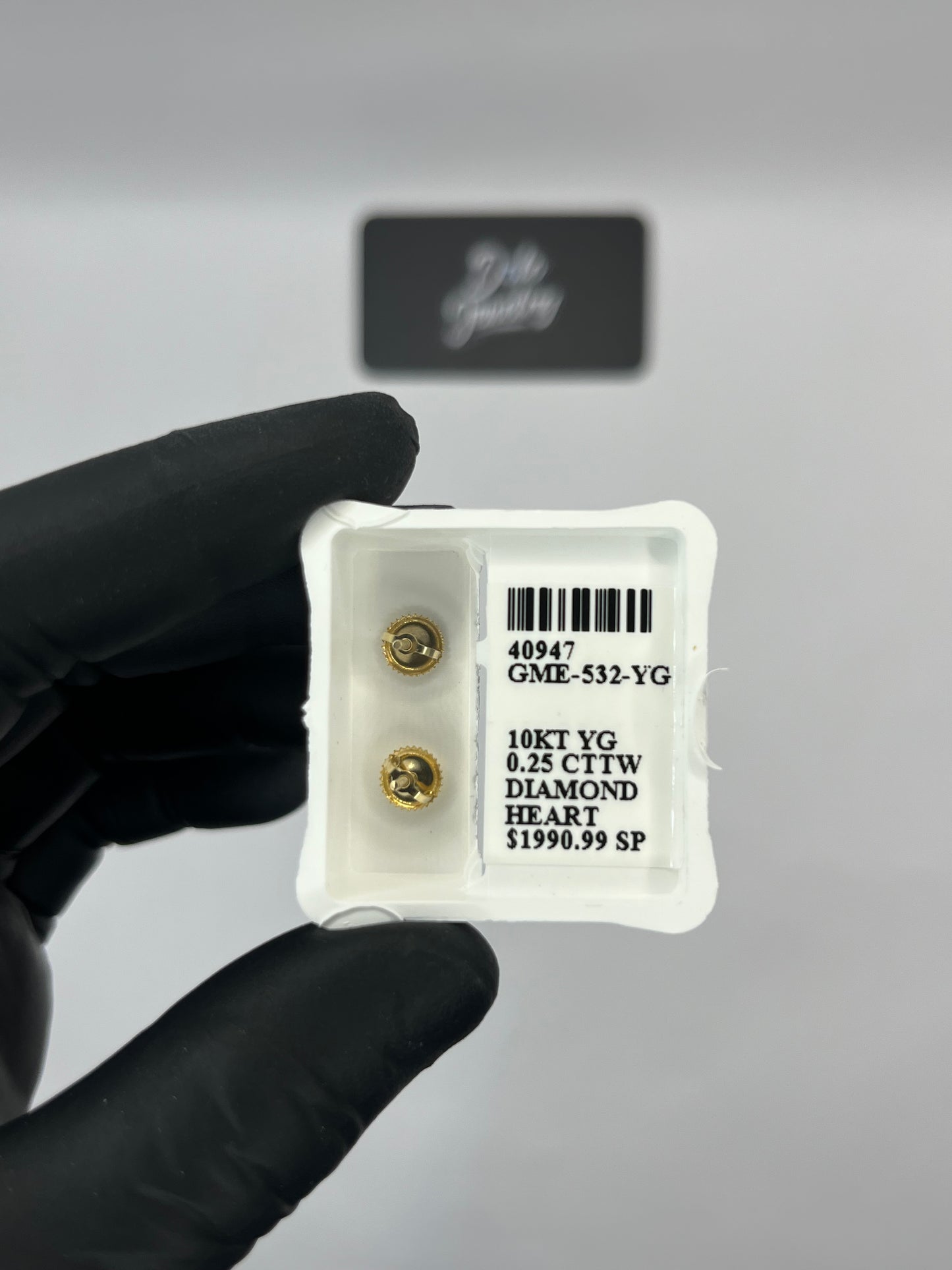 Heart Shaped Earrings .25ct