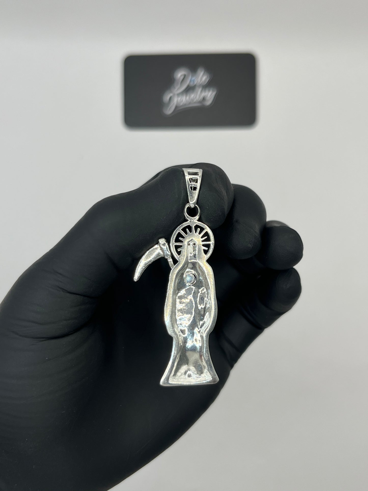 Santa Muerte Pendant Sterling Silver