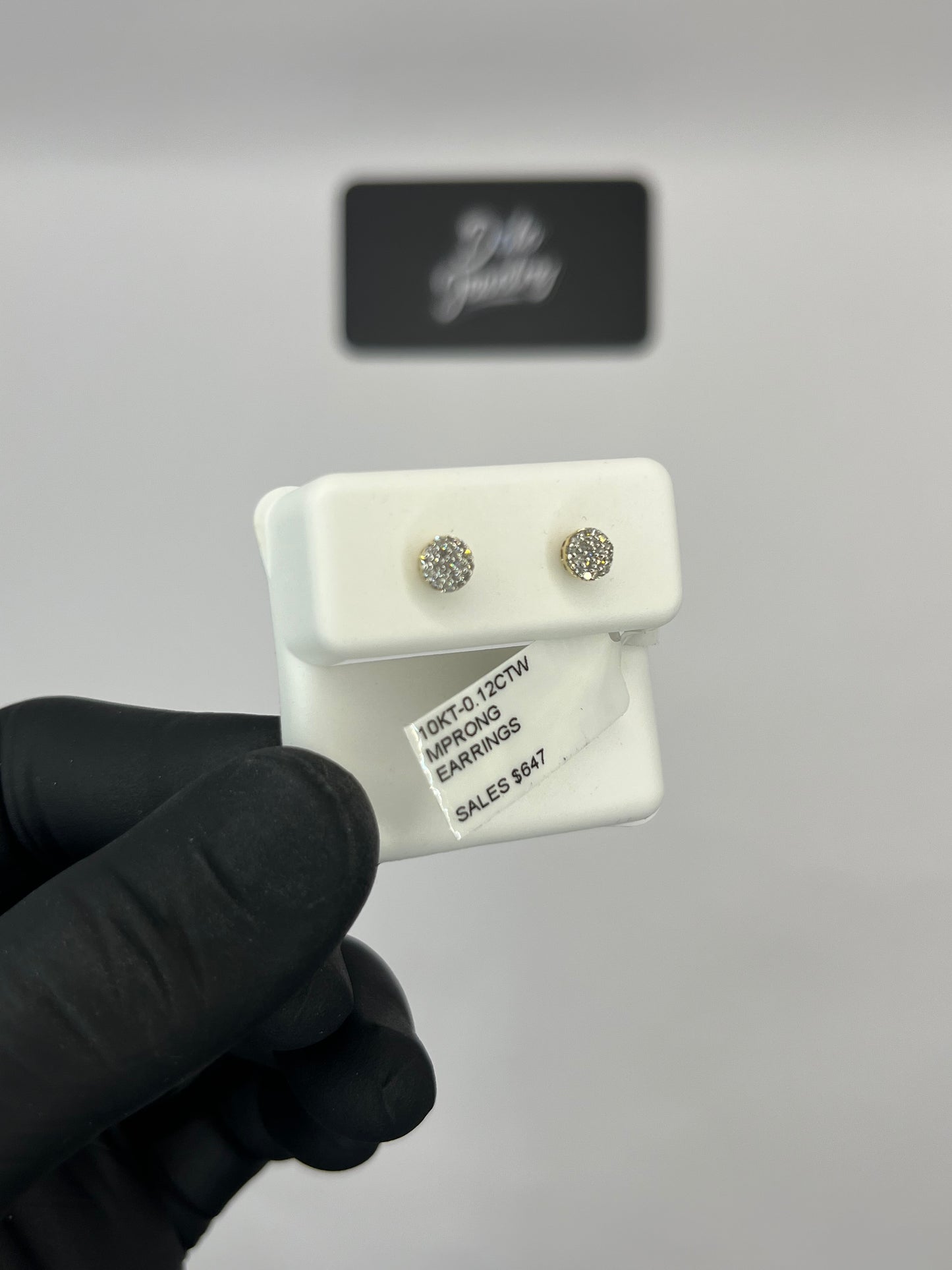 Small Iced Out Earrings .12ct