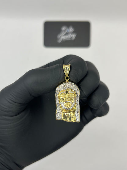 Jesus Head Pendant 10K Gold