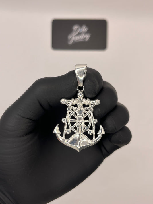 Crucifix Anchor Pendant Sterling Silver