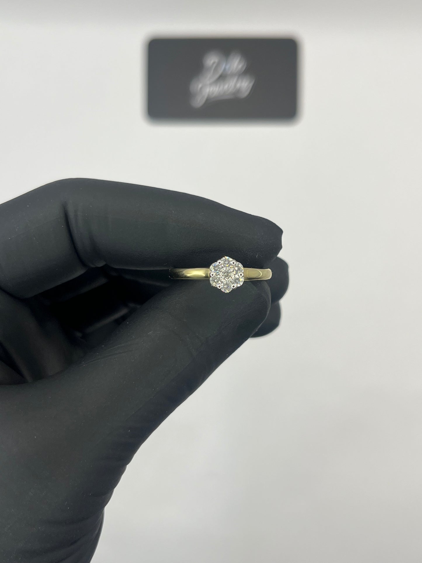 Ladies Diamond Flower Ring .26ct