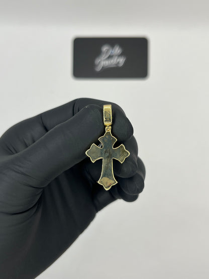 Two-Tone Cross Pendant 0.63ct