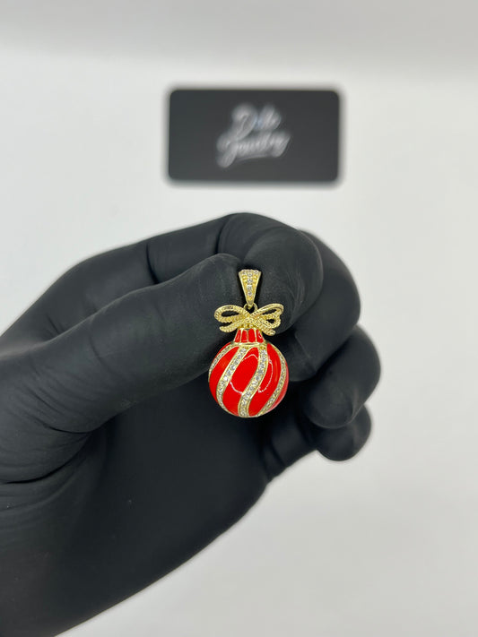 Christmas Ornament Pendant 10K Gold