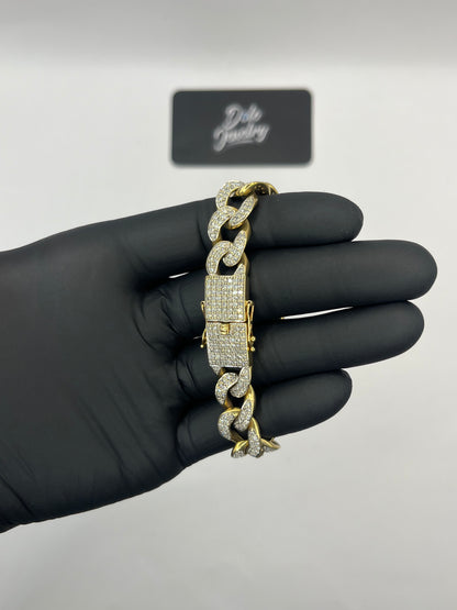 Iced out Cuban Link Bracelet 5ct