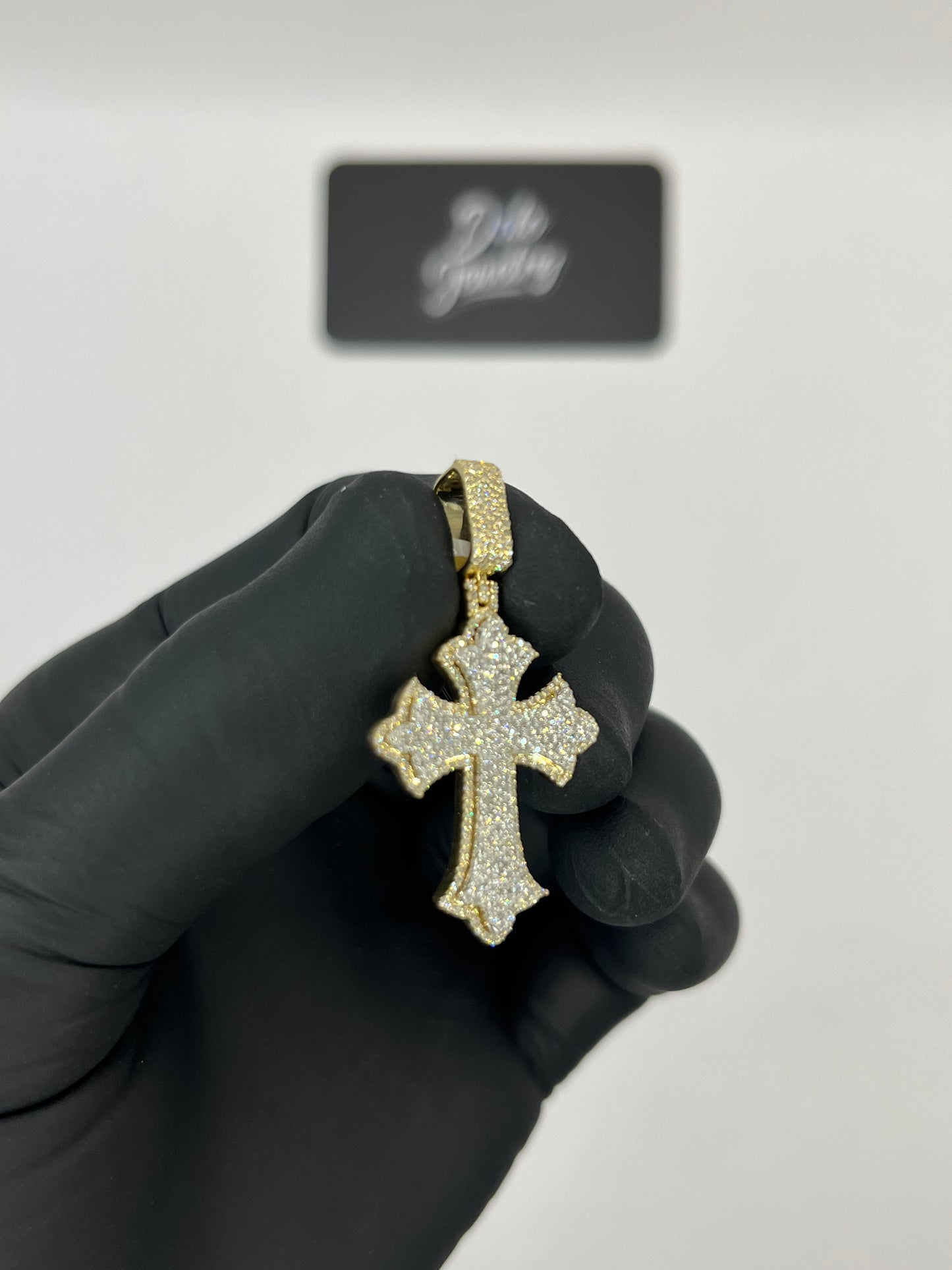 Two-Tone Cross Pendant 0.63ct