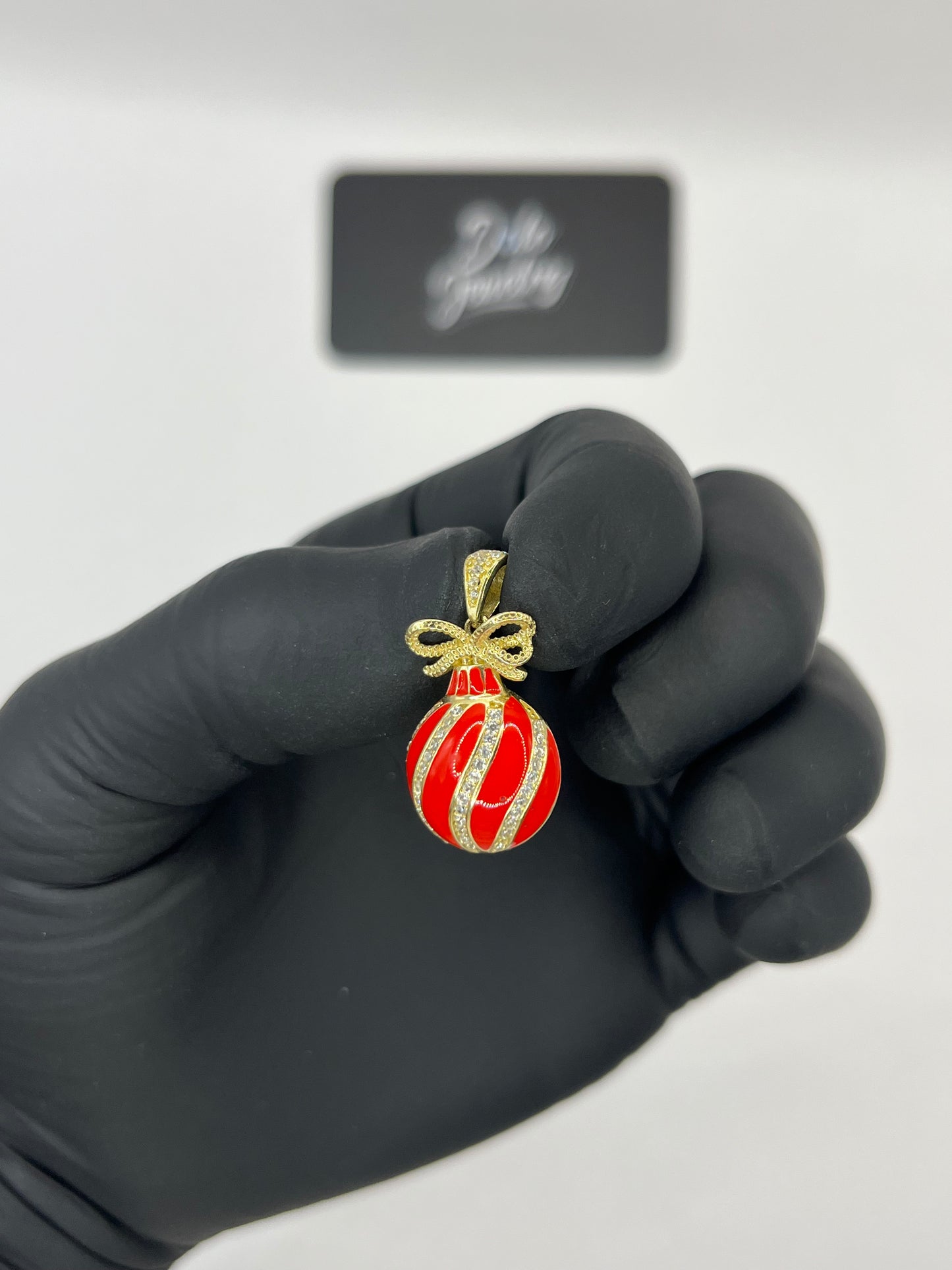 Christmas Ornament Pendant 10K Gold