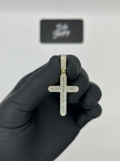 Baguette Cross Pendant 0.50ct