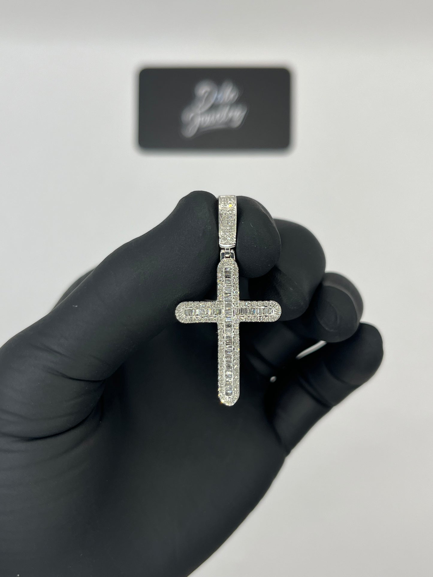 Baguette Cross Pendant 0.50ct