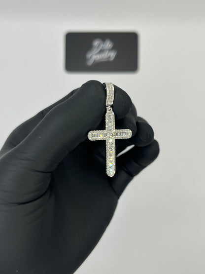 Baguette Cross Pendant 0.50ct