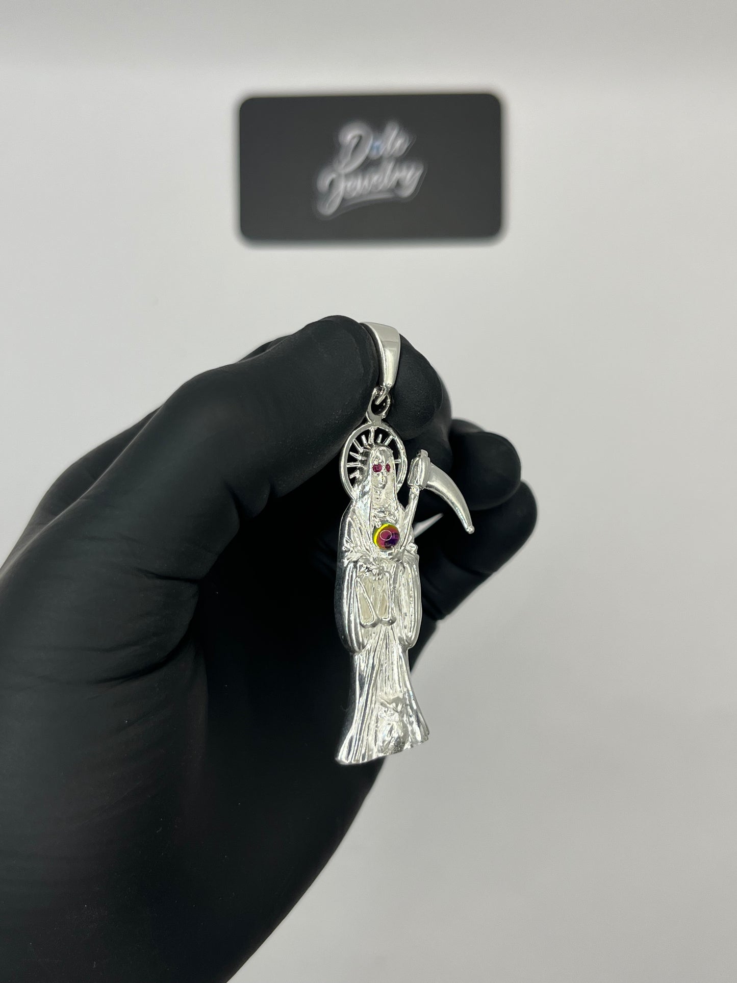 Santa Muerte Pendant Sterling Silver