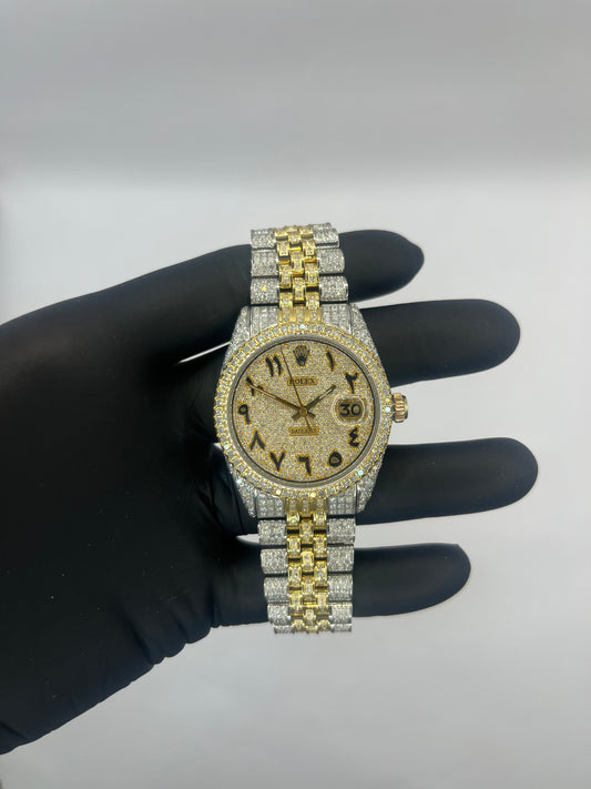 Iced out Rolex Datejust 36mm