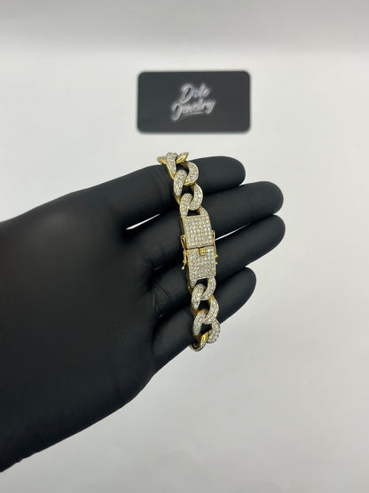 Iced out Cuban Link Bracelet 5ct