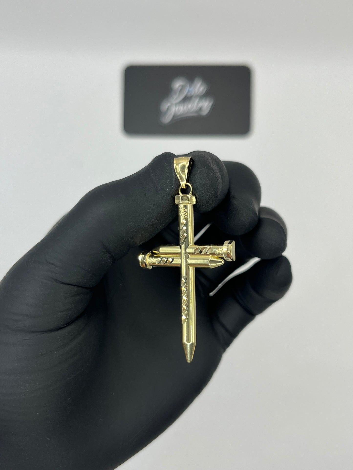 Nail Cross Pendant 10K Gold