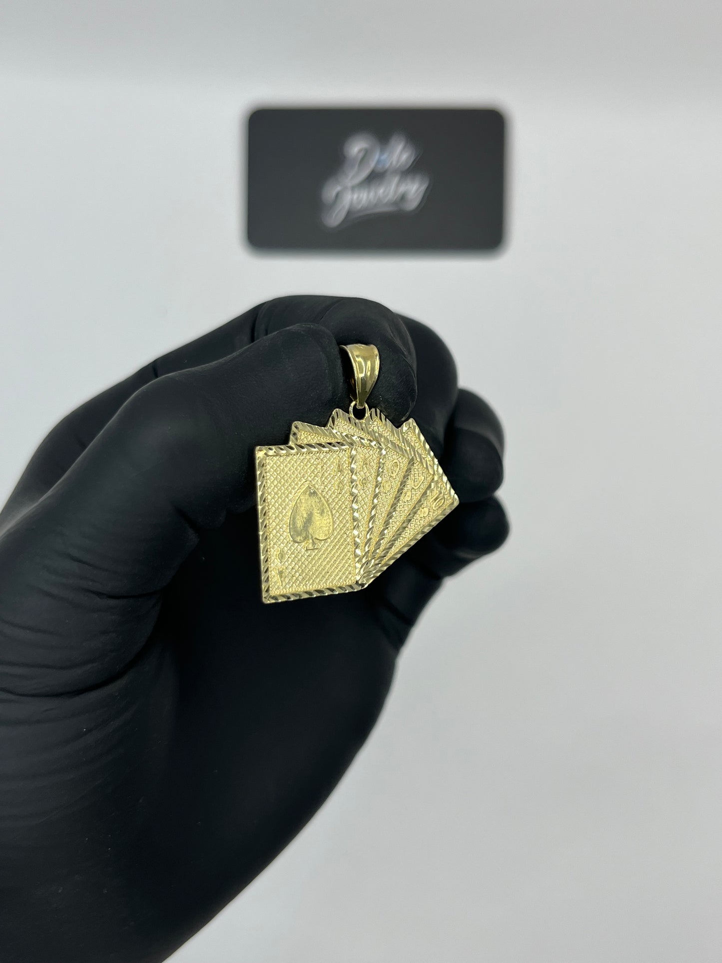 Playing Cards Pendant 10K Gold