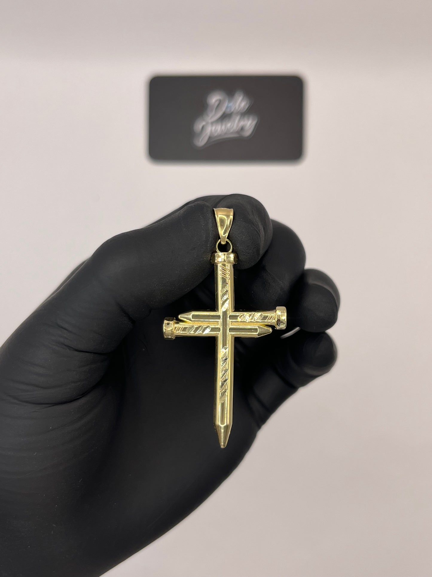 Nail Cross Pendant 10K Gold