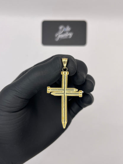 Nail Cross Pendant 10K Gold